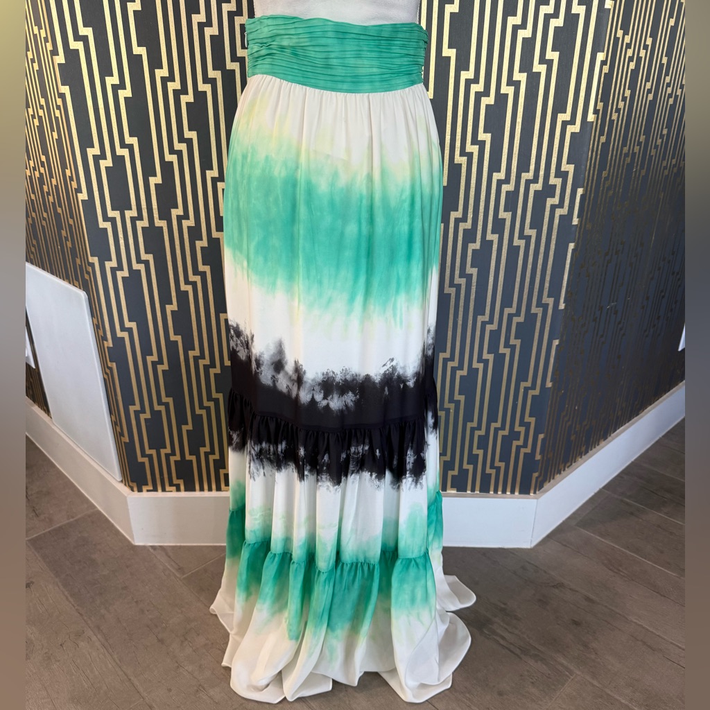 Nwt A.L.C. Green And Black ‘Tie-Dye’ Maxi Skirt